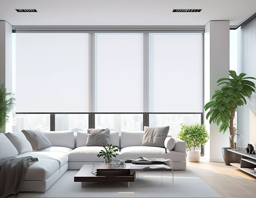 Motorized indoor shades automated with smart home system Vancouver